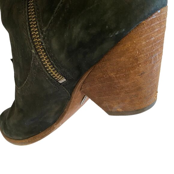 FRYE Reina Black Suede Ankle Western Style Bootie Size 7 - Picture 14 of 15